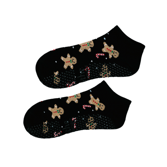 LIMITED EDITION Gingerbread Man low cut grip socks
